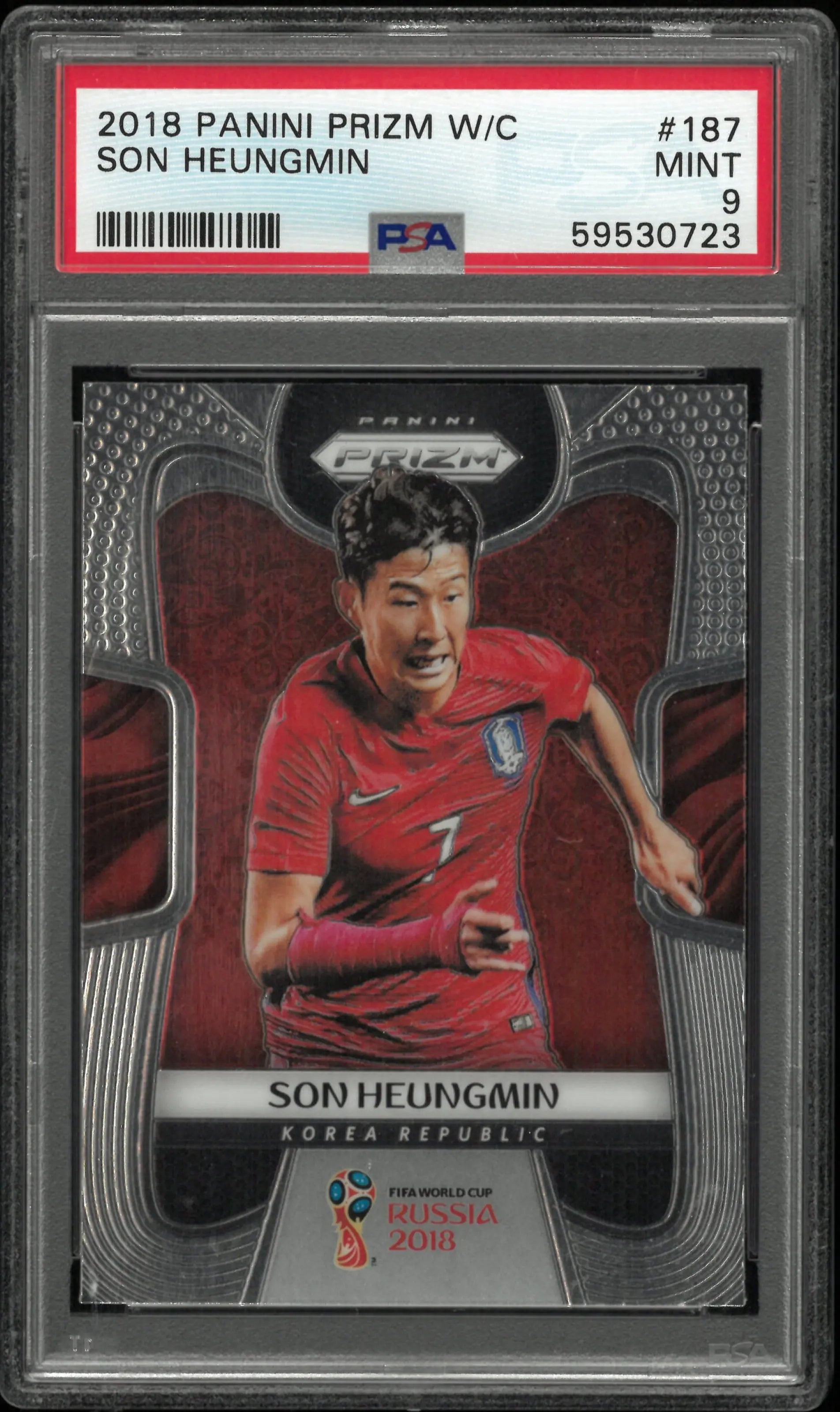 2018 Panini Prizm World Cup Son Heungmin #187 PSA 9 Russia 2018 