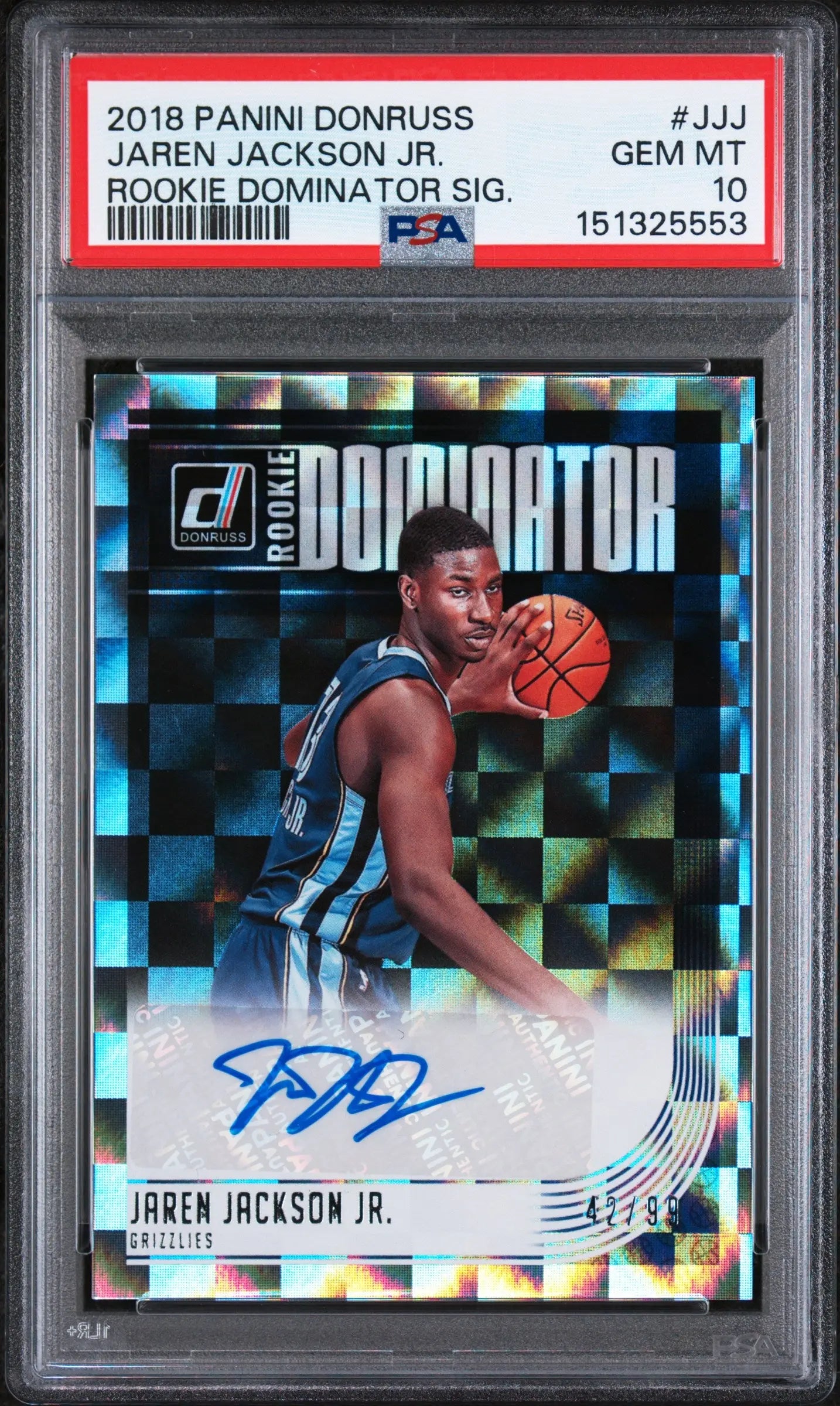 2018 Panini Rookie Dominator Autograph Jaren Jackson JR. Auto /99 RC PSA 10 