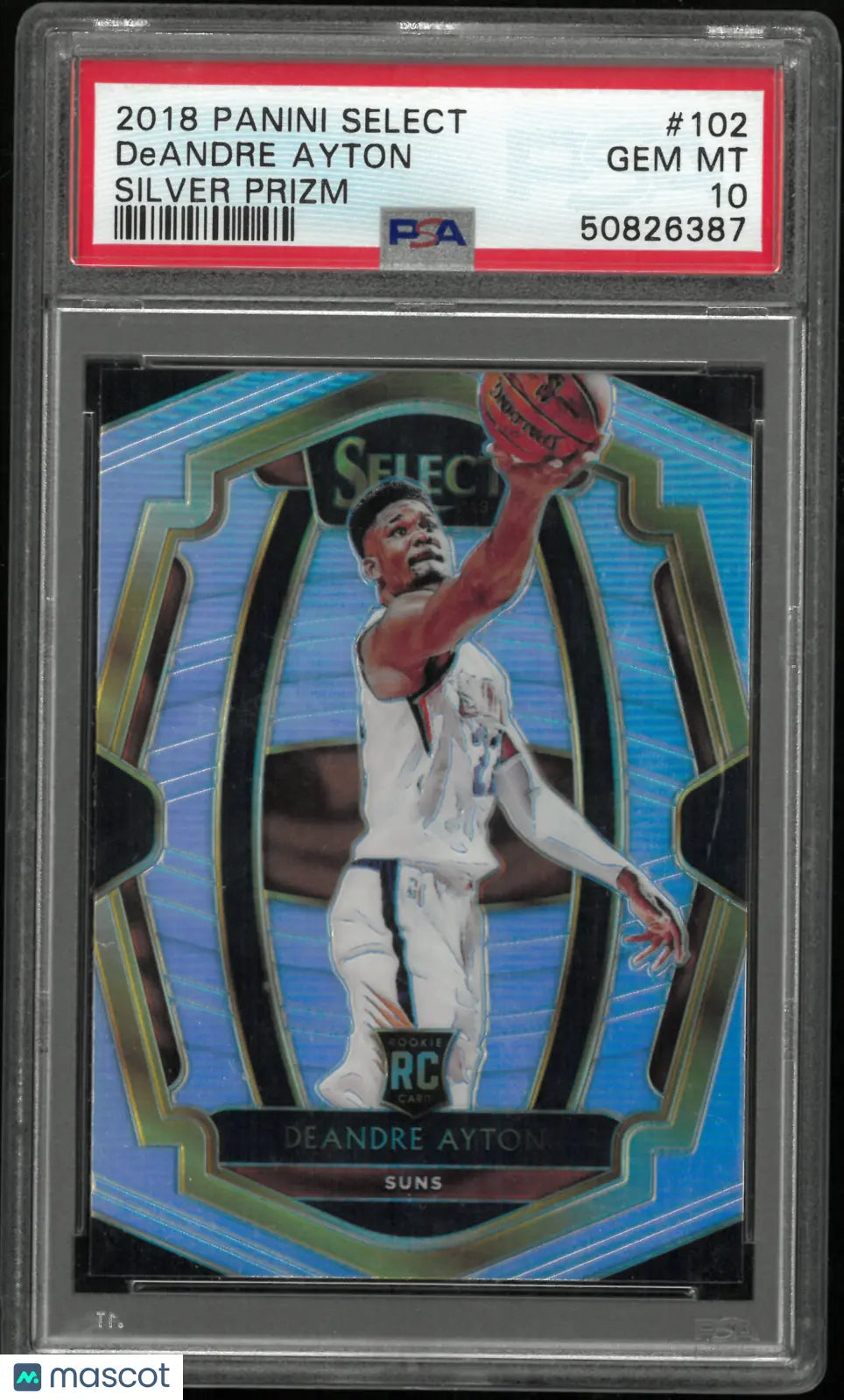 2018 Panini Select DeAndre Ayton #102 Silver Prizm PSA 10 Rookie RC 