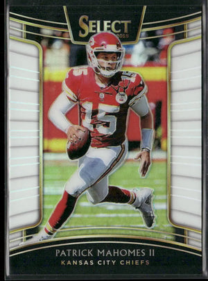 2018 Panini Select Football Concourse White Prizm Patrick Mahomes II /75 