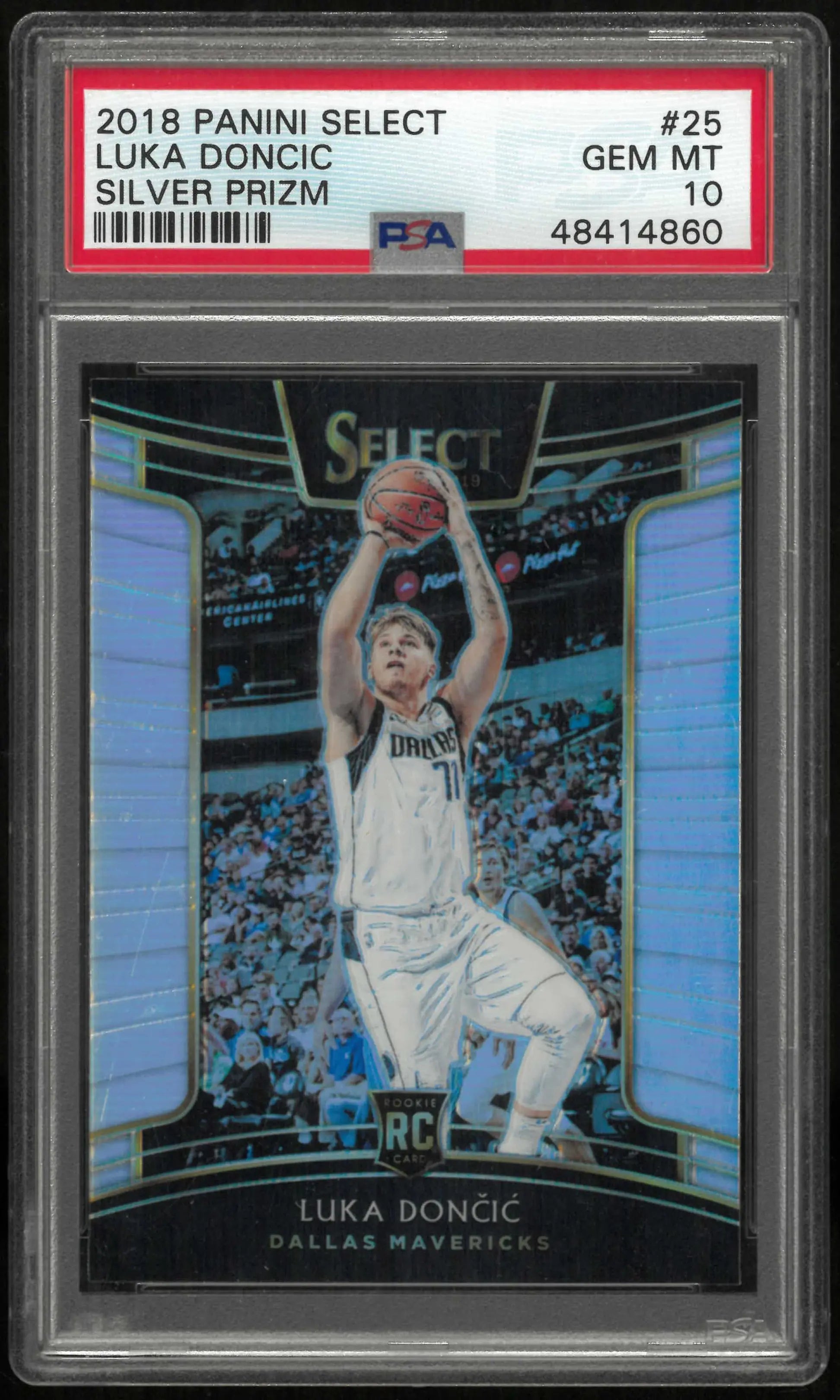 2018 Panini Select Rookie Luka Doncic Silver Prizm RC PSA 10 