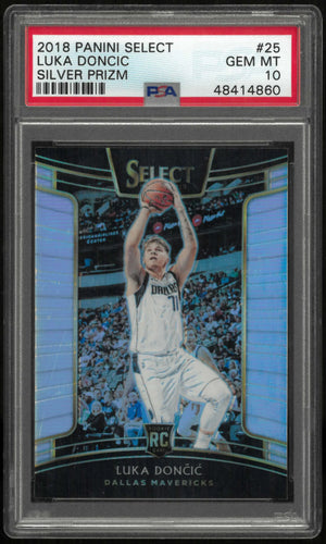 2018 Panini Select Rookie Luka Doncic Silver Prizm RC PSA 10 