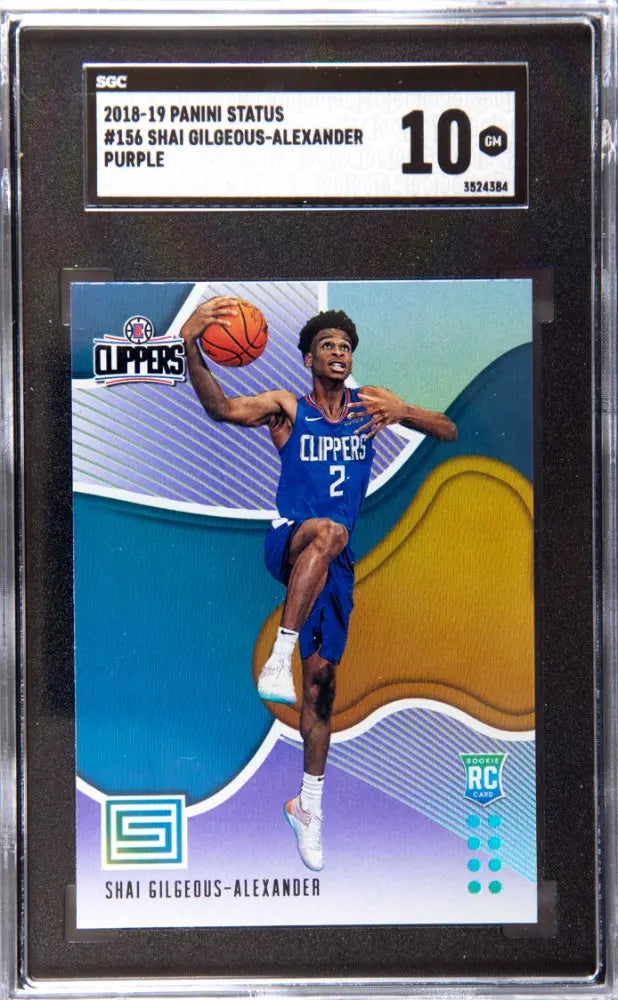 2018 Panini Status Rookie Shai Gilgeous-Alexander Purple RC SGC 10 