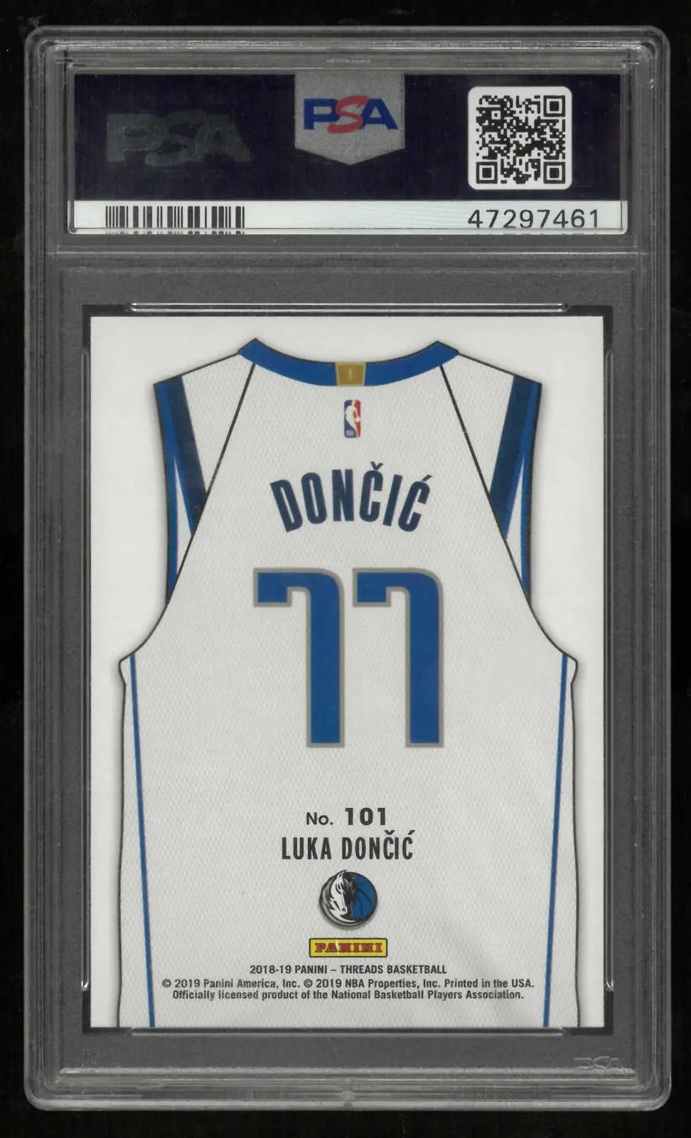 2018 Panini Threads Basketball Rookie Luka Doncic RC Dazzle PSA 9 
