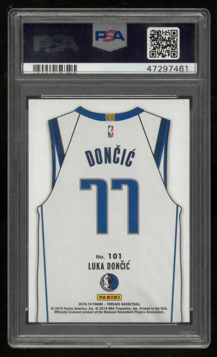 2018 Panini Threads Basketball Rookie Luka Doncic RC Dazzle PSA 9 