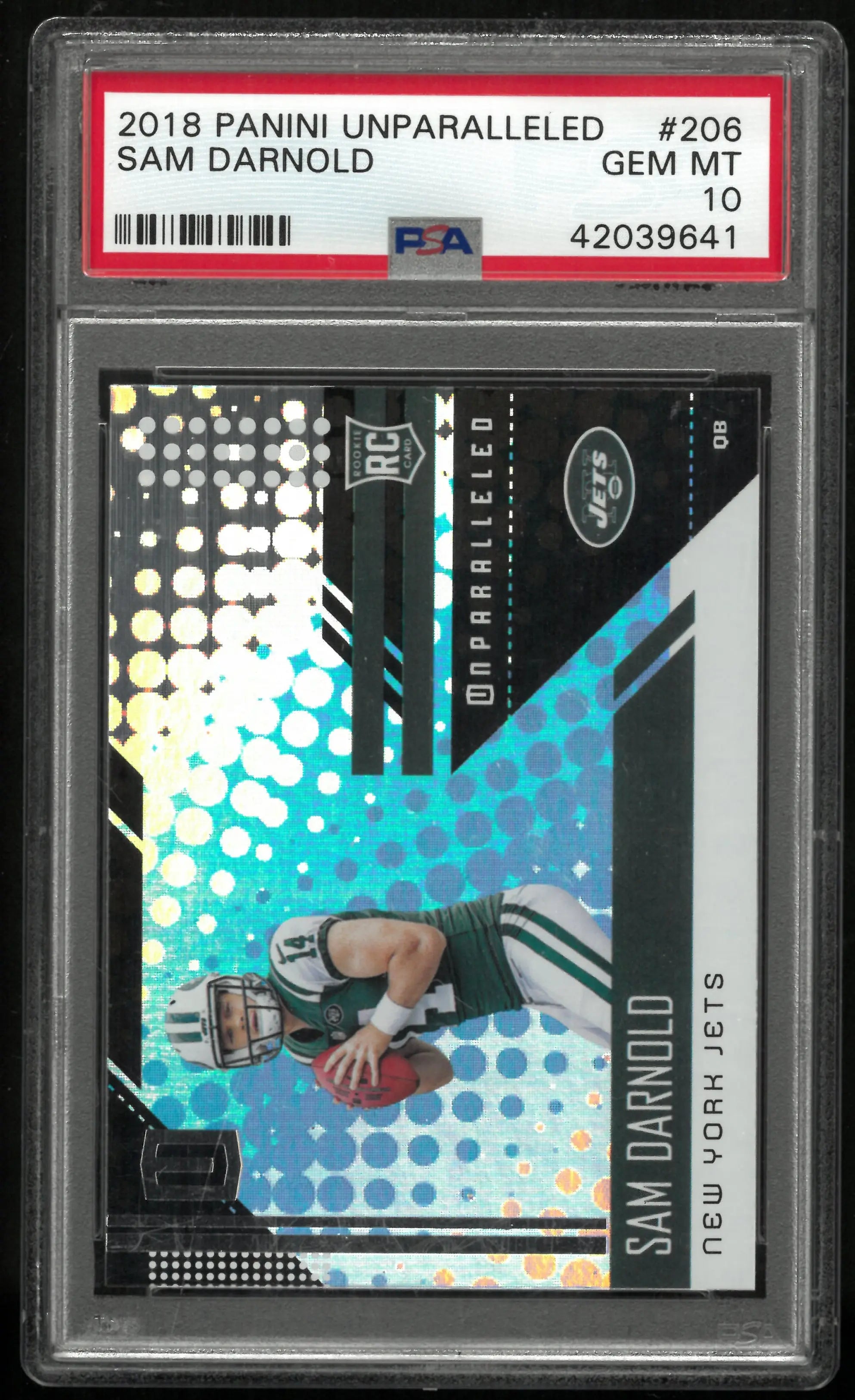 2018 Panini Unparalleled Rookie Sam Darnold RC PSA 10 