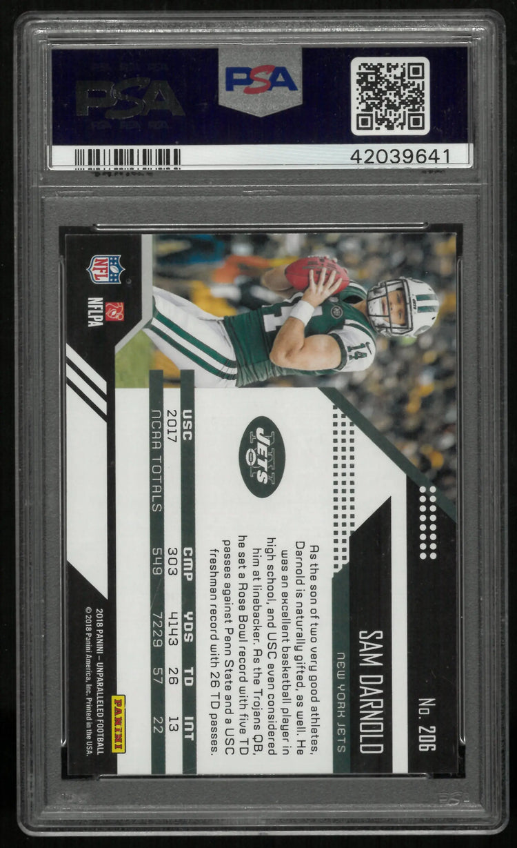 2018 Panini Unparalleled Rookie Sam Darnold RC PSA 10 