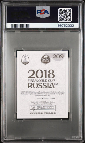 2018 Panini World Cup Stickers Kylian Mbappe Gold PSA 8 