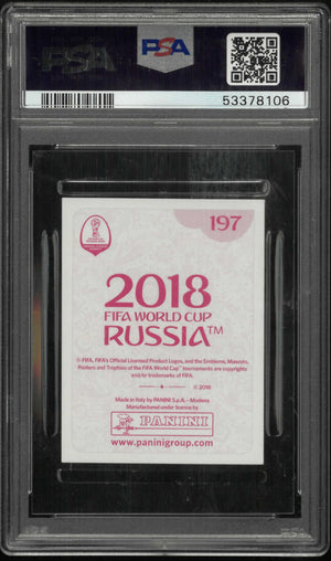 2018 Panini World Cup Stickers  Kylian Mbappe Pink Back PSA 10 