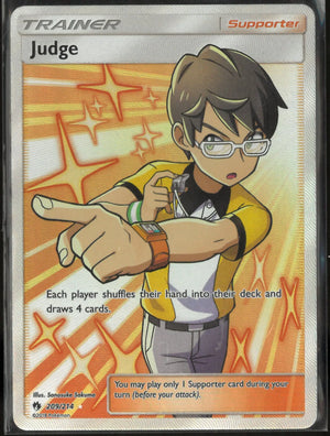 2018 Pokemon Lost Thunder Ultra Rare Full Art Judge 209/214 