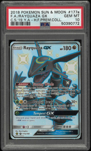 2018 Pokemon Sun & Moon Celestial Storm 177a/168 Rayquaza Gx PSA 10 