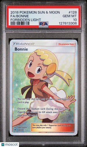 2018 Pokemon Sun & Moon Forbidden Light Bonnie Fa Forbidden Light PSA 10 128/131 