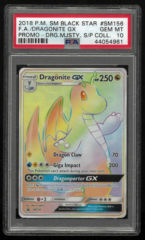 2018 Pokemon Sun & Moon SM Dragon Majesty SPC Promo Dragonite GX SM156 PSA 10 