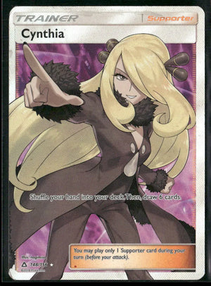 2018 Pokemon Ultra Prism Ultra Rare Full Art Cynthia 148/156 MP 