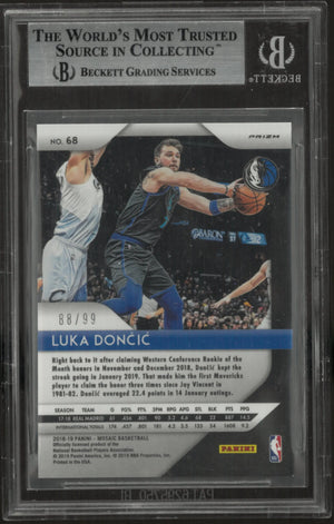 2018 Prizm Basketball Luka Doncic RC Rookie Mosaic Orange #68 BGS 9 /99 