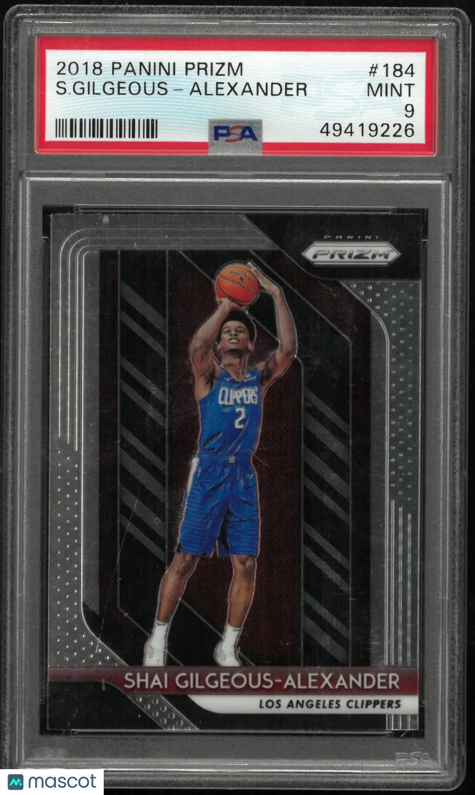 2018 Prizm Basketball Shai Gilgeous-Alexander RC #184 PSA 9 