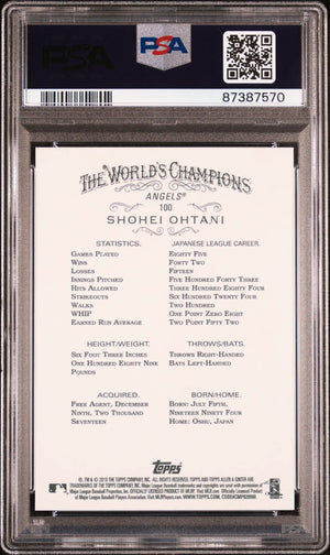 2018 Topps Allen & Ginter Baseball Shohei Ohtani RC Rookie PSA 10 