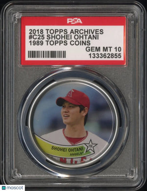 2018 Topps Archives 1980s Topps Coins Shohei Ohtani #C-25 PSA 10 