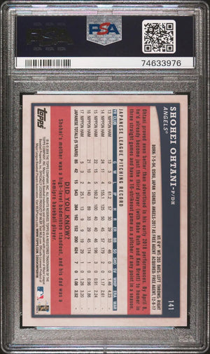 2018 Topps Big League Rookie Shohei Ohtani RC PSA 9 