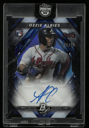 2018 Topps Bowman Platinum Rookie Autograph Ozzie Albies Auto RC /25 