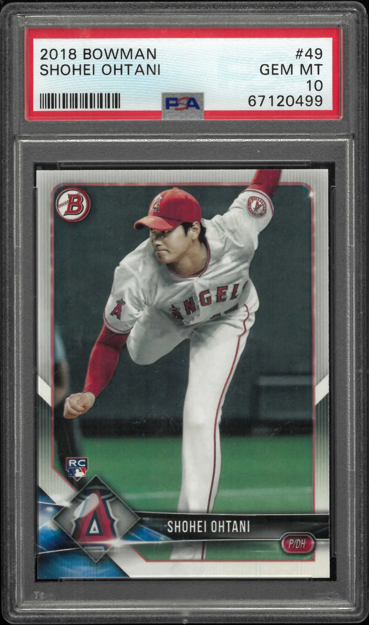 2018 Topps Bowman Rookie Shohei Ohtani RC PSA 10 