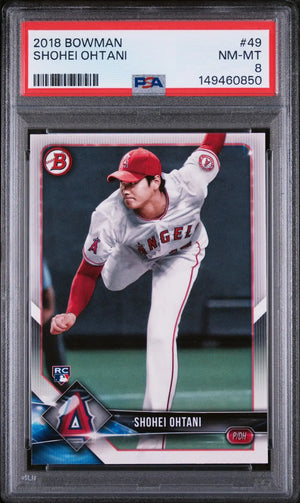 2018 Topps Bowman Shohei Ohtani PSA 8 