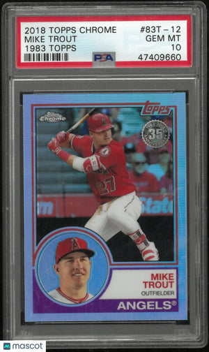 2018 Topps Chrome 1983 Topps Mike Trout #83T-12 PSA 10 