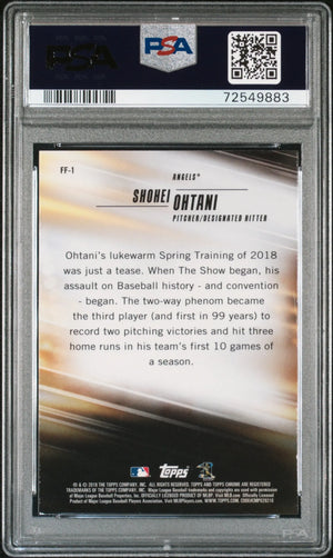 2018 Topps Chrome Freshman Flash Rookie Shohei Ohtani RC PSA 10 