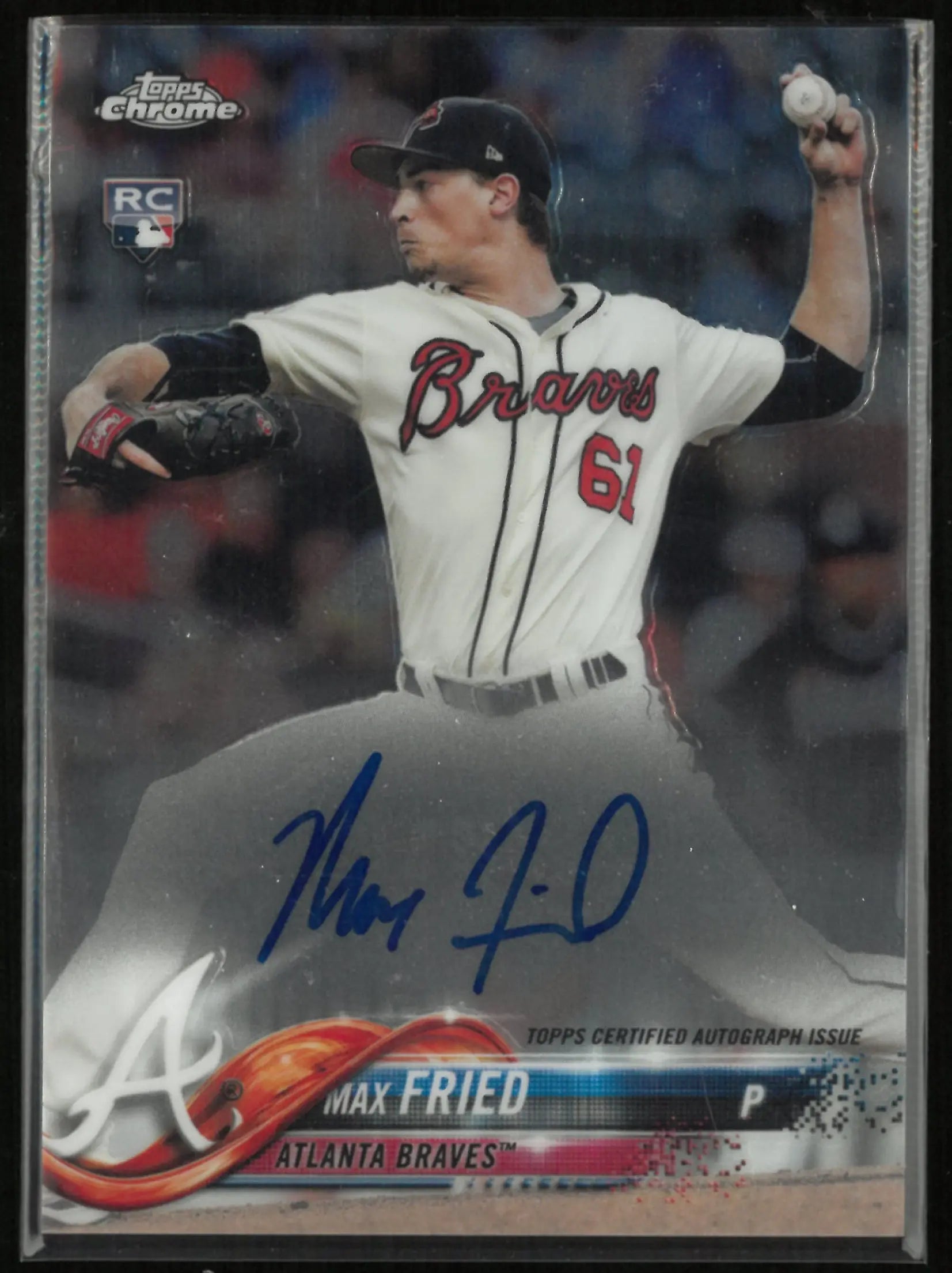 2018 Topps Chrome Rookie Autograph Max Fried Auto RC 