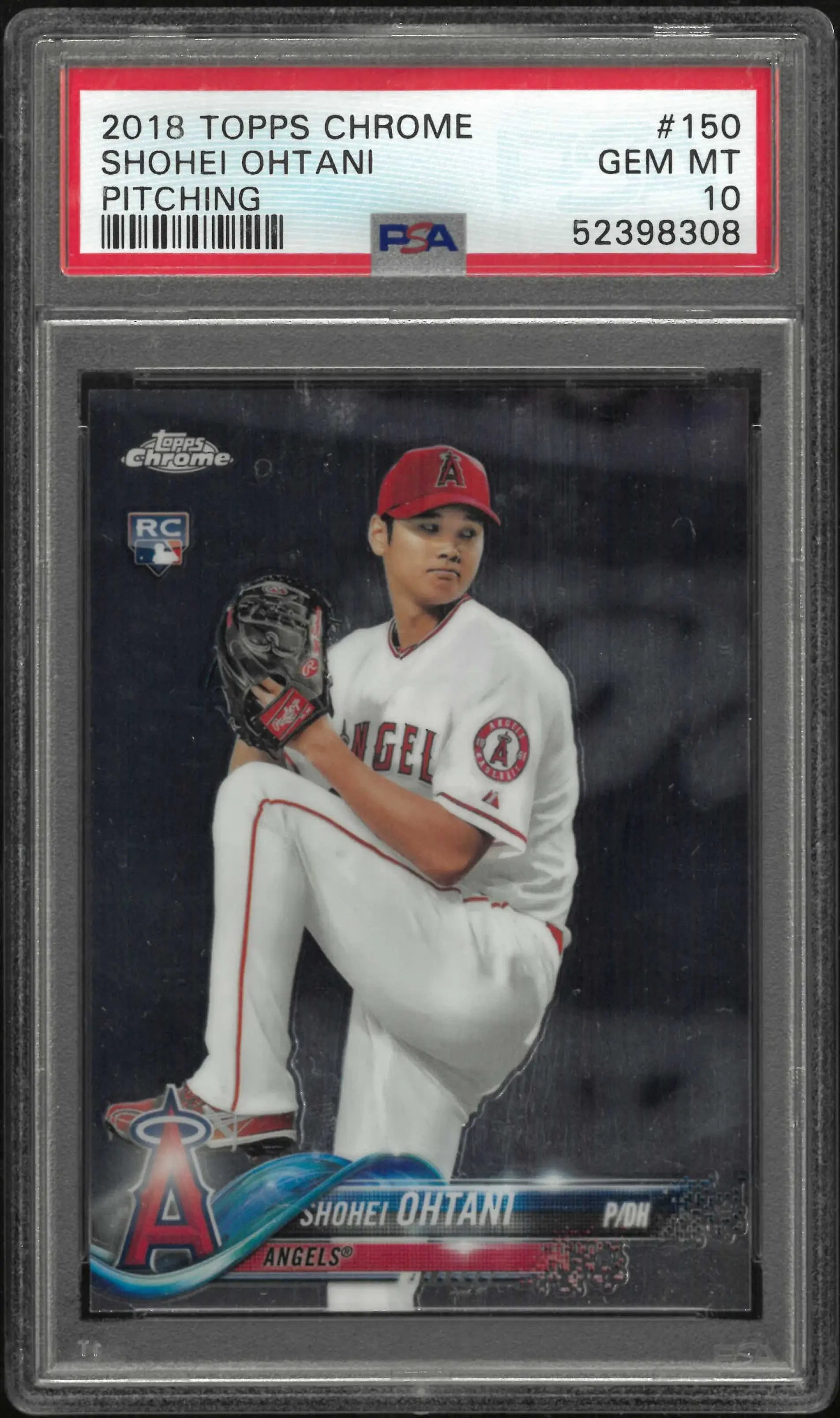 2018 Topps Chrome Rookie Shohei Ohtani Pitching RC PSA 10 