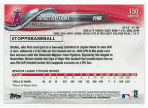 2018 Topps Chrome Rookie Shohei Ohtani RC 