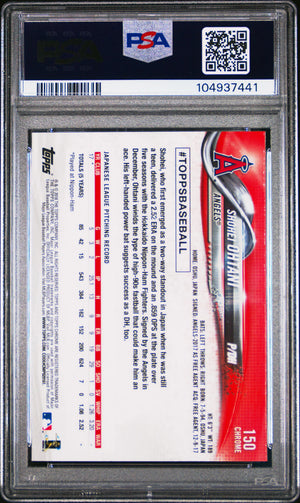 2018 Topps Chrome Rookie Shohei Ohtani RC PSA 10 