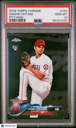 2018 Topps Chrome Shohei Ohtani RC Rookie #150 Pitching PSA 10 