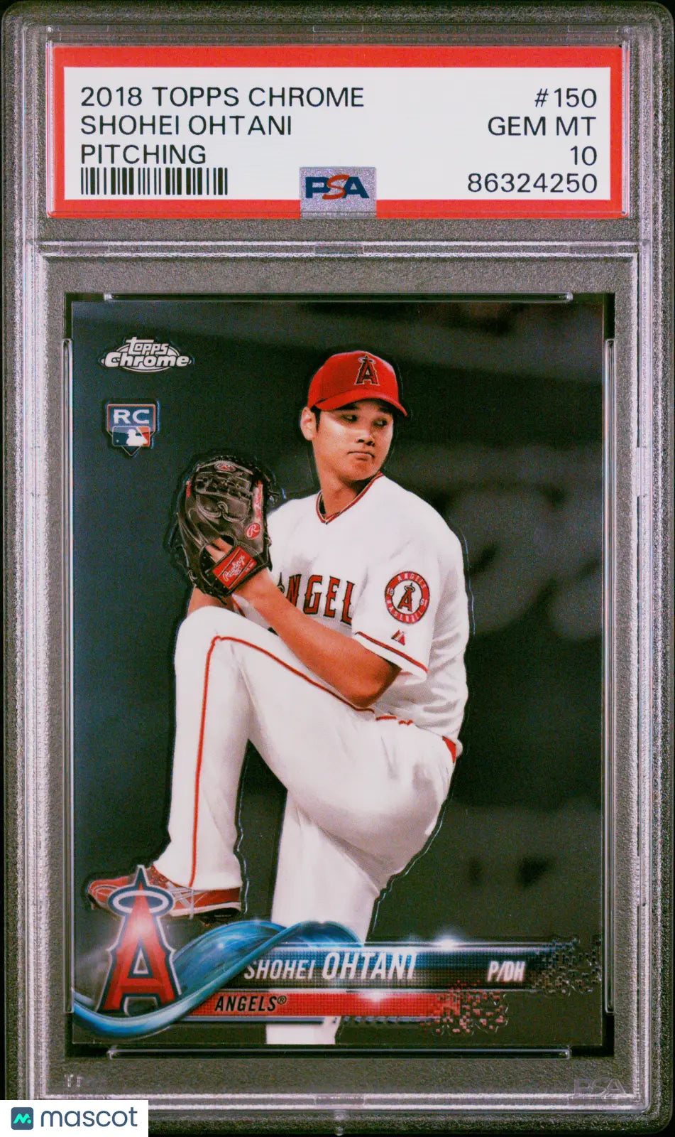 2018 Topps Chrome Shohei Ohtani RC Rookie #150 Pitching PSA 10 