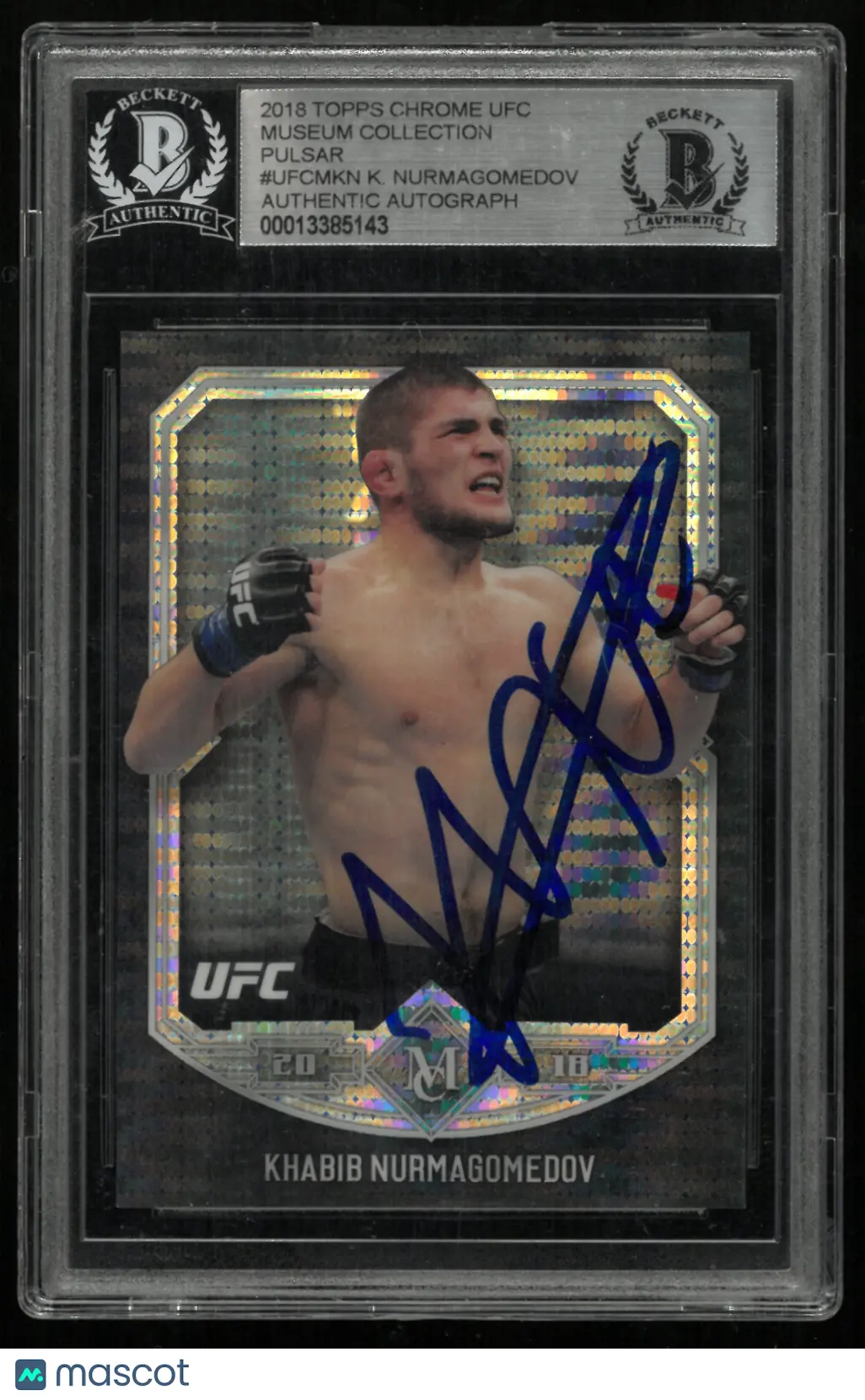 2018 Topps Chrome UFC Museum Collection Pulsar Khabib Nurmagomedov #UFCMKN BGS 0 