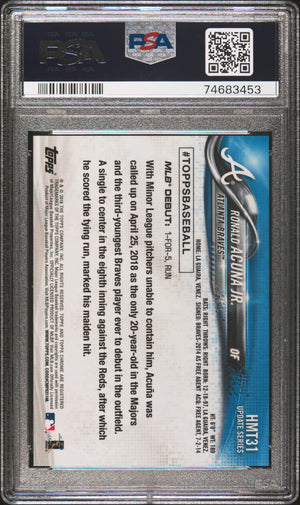 2018 Topps Chrome Update Ronald Acuna Jr. Update-Pink Refractor PSA 10 