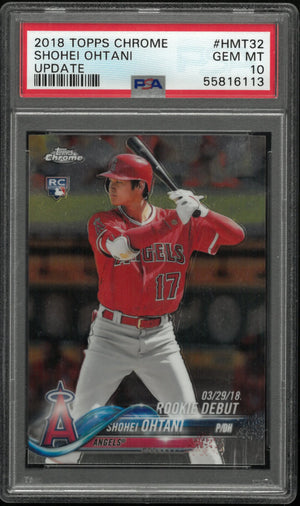 2018 Topps Chrome Update Shohei Ohtani RC Rookie Debut PSA 10 