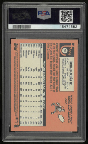 2018 Topps Heritage Rookie Ronald Acuna Jr. RC PSA 10 