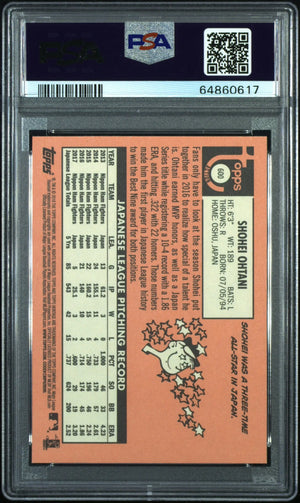 2018 Topps Heritage Rookie Shohei Ohtani Action RC PSA 9 