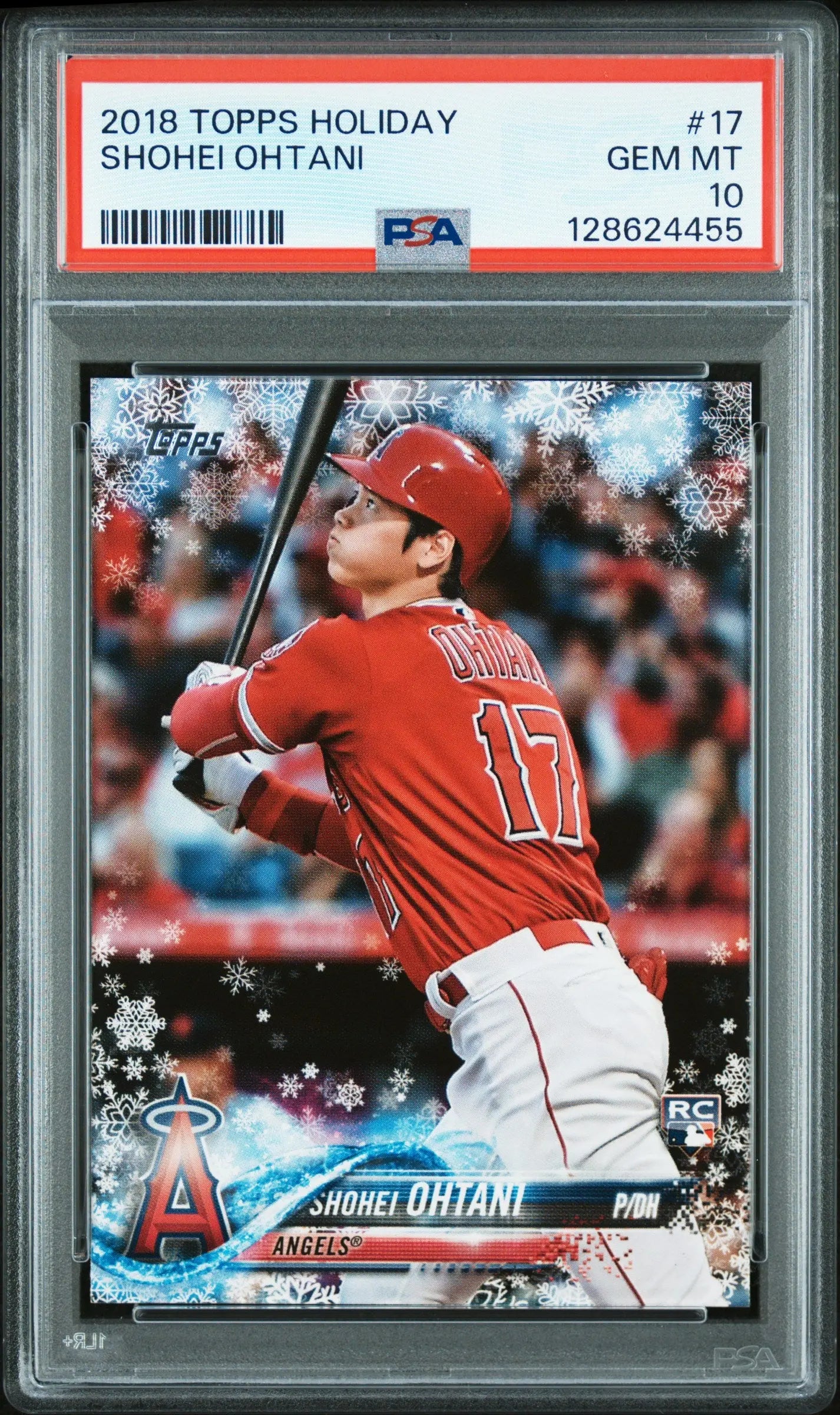 2018 Topps Holiday Rookie Shohei Ohtani RCPSA 10 
