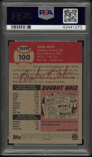 2018 Topps Living Baseball Babe Ruth #100 PSA 10 