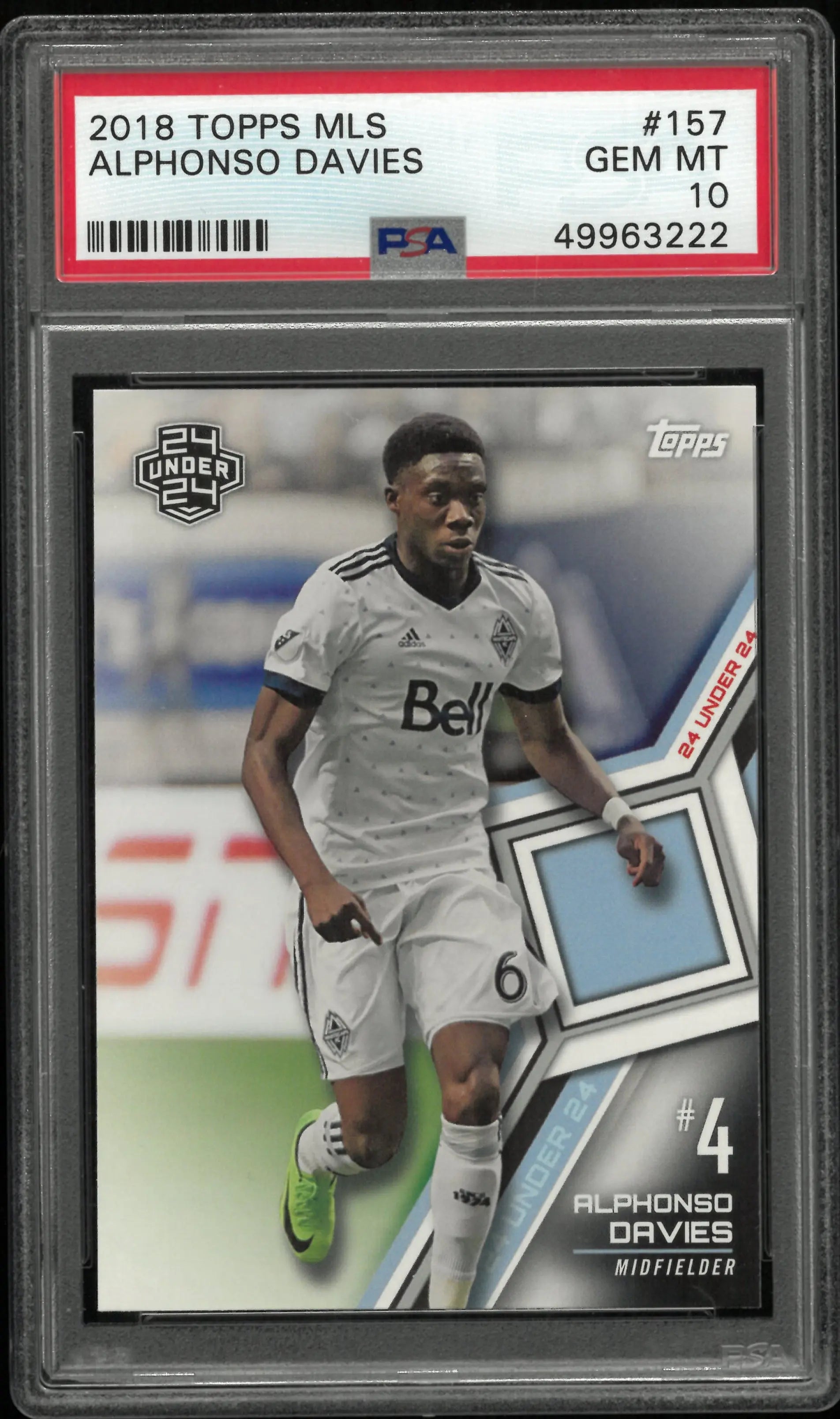2018 Topps MLS Alphonso Davies PSA 10 