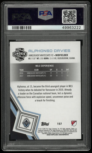 2018 Topps MLS Alphonso Davies PSA 10 