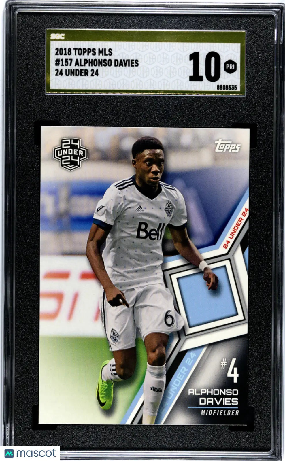 2018 Topps MLS Alphonso Davies #157 24 Under 24 SGC 10 Gold 