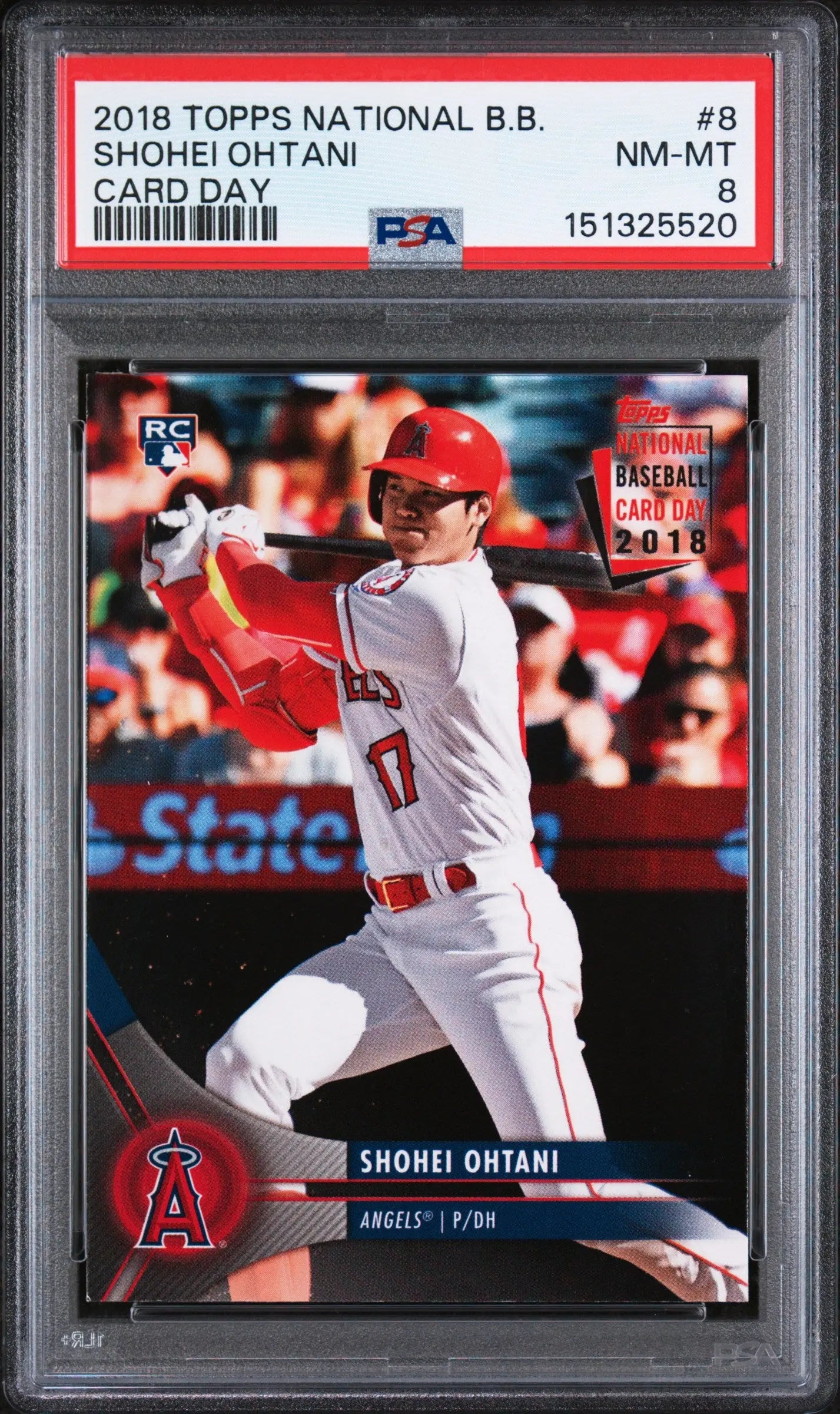 2018 Topps National Baseball Card Day Rookie Shohei Ohtani RC PSA 8 