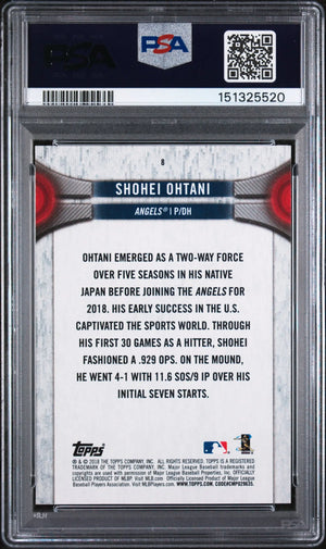 2018 Topps National Baseball Card Day Rookie Shohei Ohtani RC PSA 8 