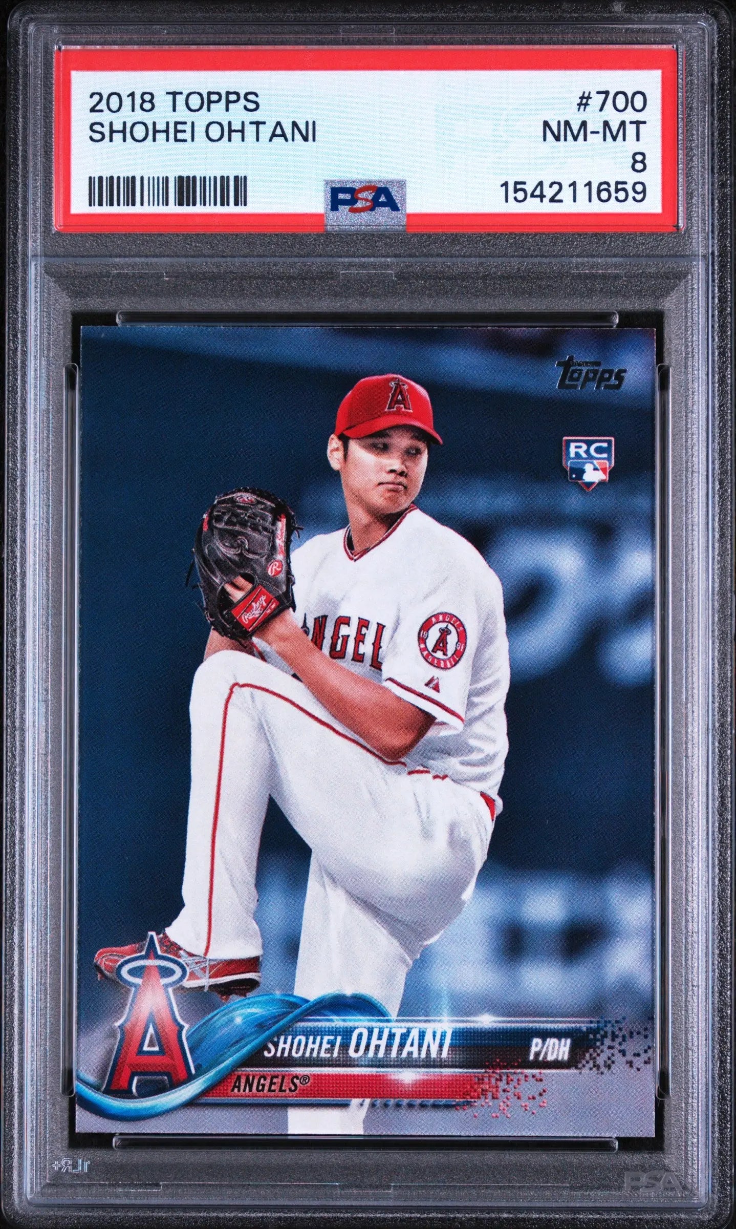 2018 Topps Rookie Shohei Ohtani RC PSA 8 