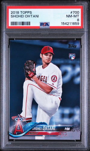2018 Topps Rookie Shohei Ohtani RC PSA 8 