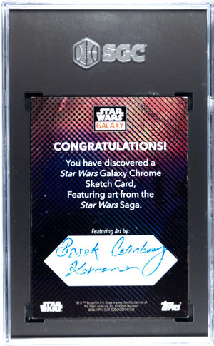 2018 Topps Star Wars Galaxy Basak Cetinkaya Sketch Card Yoda SGC A 