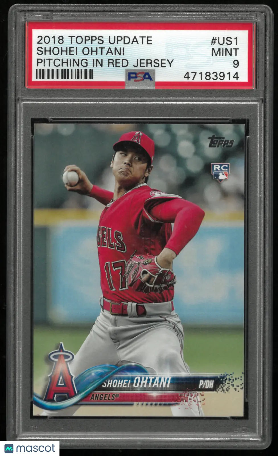 2018 Topps Update Baseball Shohei Ohtani RC Rookie PSA 9 